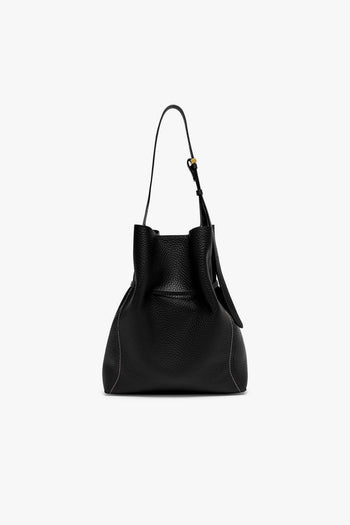 Borsa a spalla Sienna in pelle martellata con pochette interna - 3
