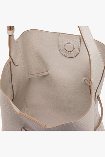 Borsa a spalla Sienna in pelle martellata con pochette interna - 4