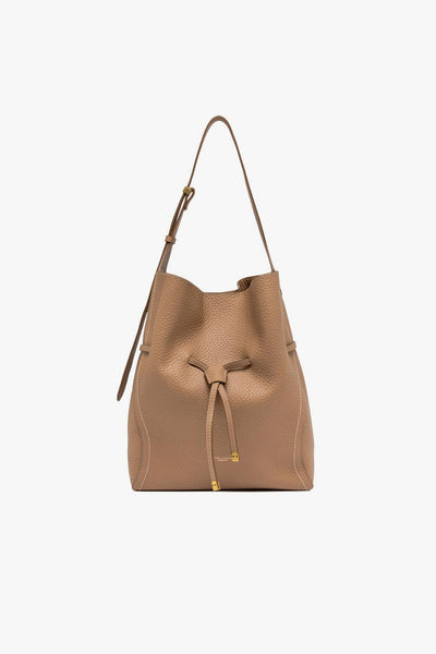 Borsa a spalla Sienna in pelle martellata con pochette interna