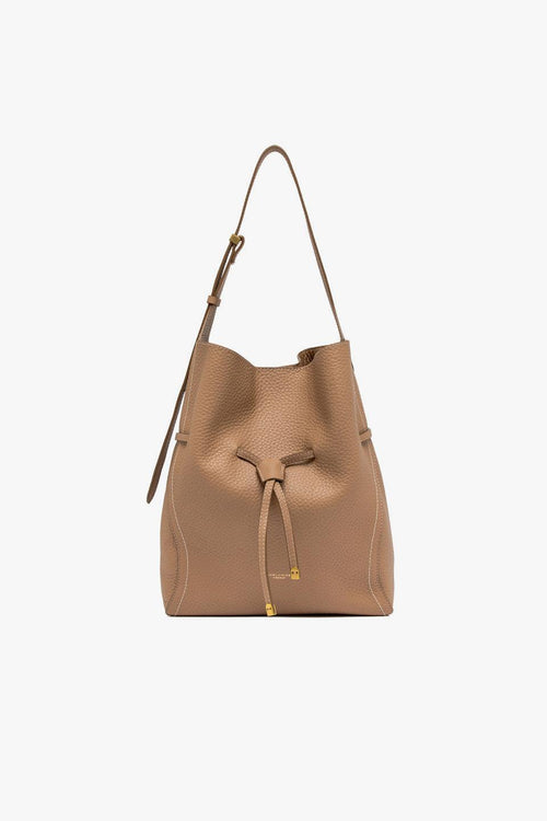 Borsa a spalla Sienna in pelle martellata con pochette interna
