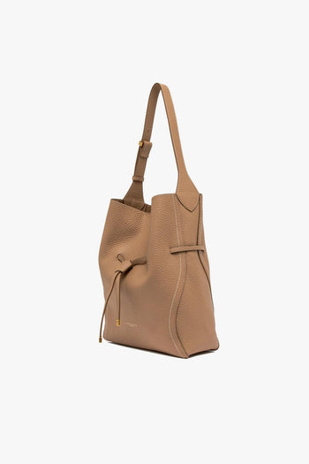 Borsa a spalla Sienna in pelle martellata con pochette interna - 2