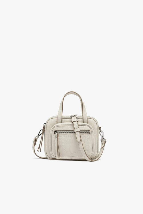 Borsa bauletto Carrè in pelle martellata