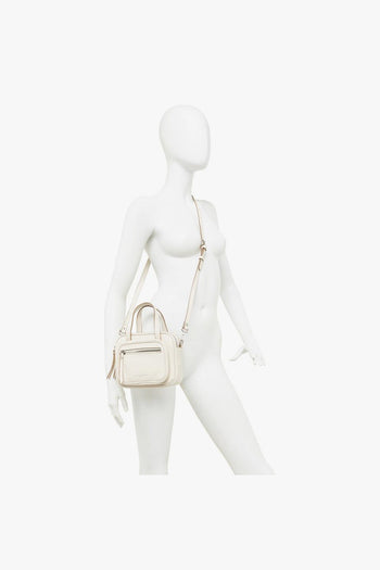 Borsa bauletto Carrè in pelle martellata - 7