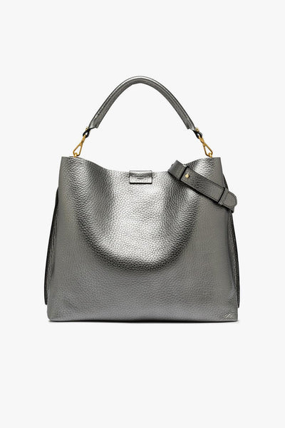 Borsa a mano "Aretha" in pelle martellata