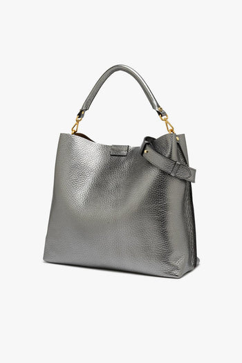 Borsa a mano "Aretha" in pelle martellata - 2