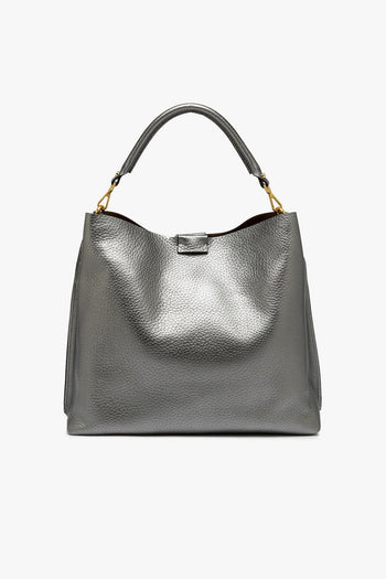 Borsa a mano "Aretha" in pelle martellata - 3