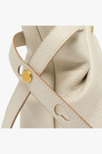 Borsa a mano Claudette in pelle martellata con tracolla - 5