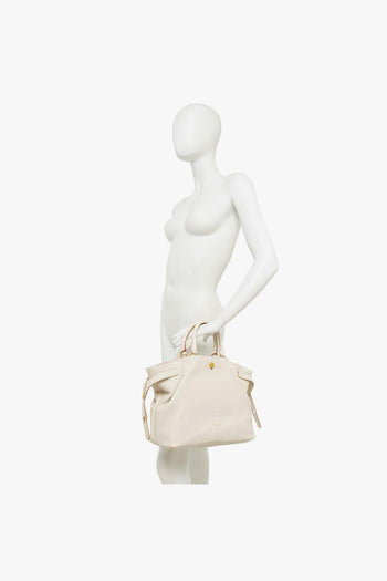 Borsa a mano Claudette in pelle martellata con tracolla - 6