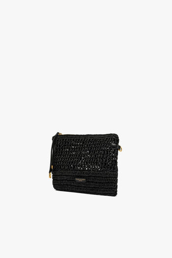 Busta con zip Nefeli in paglia intrecciata - 2