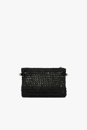 Busta con zip Nefeli in paglia intrecciata - 3