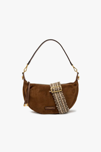 Borsa a mano "Aisha" in camoscio con tracolla