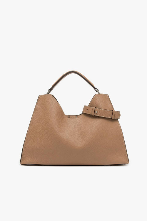 Borsa Aurora in pelle martellata con forma a trapezio