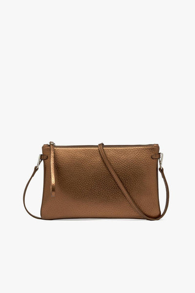 Pochette "Hermy" in pelle martellata laminata