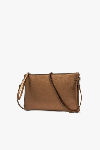 Pochette "Hermy" in pelle martellata laminata - 2