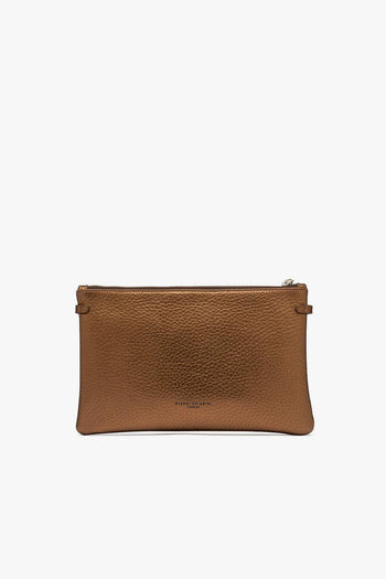 Pochette "Hermy" in pelle martellata laminata - 3