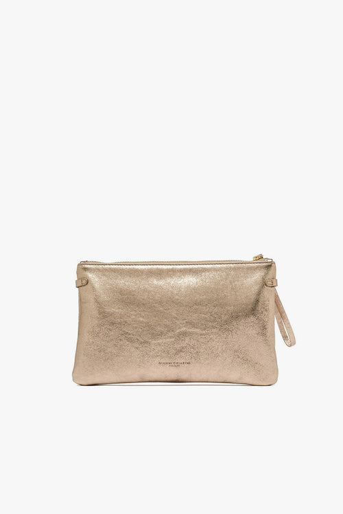 Busta Hermy in pelle laminata con tracolla