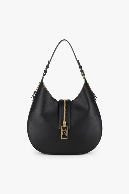 Borsa hobo grande con zip ornamentali