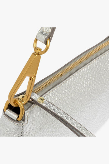 Borsa a spalla Brooke in pelle martellata con tracolla - 5