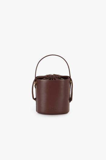 Borsa a secchiello in ecopelle con logo in metallo - 3