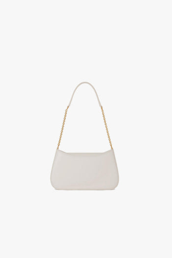 Borsa a spalla piccola in ecopelle con spacco a V e logo in metallo - 3