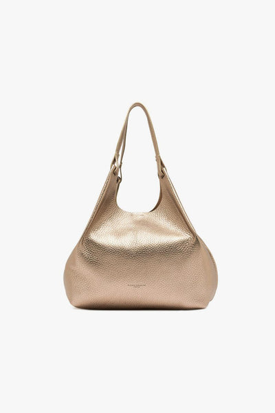 Borsa a spalla "Dua" in pelle martellata laminata