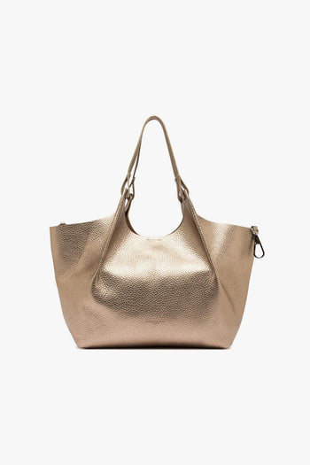 Borsa a spalla "Dua" in pelle martellata laminata - 2