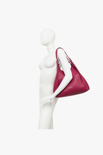 Borsa a spalla "Dua" in pelle martellata laminata - 3