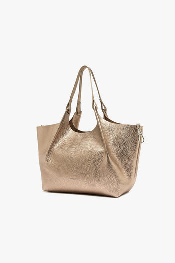 Borsa a spalla "Dua" in pelle martellata laminata - 5