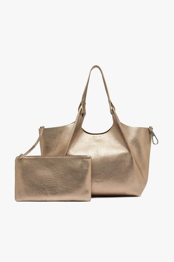 Borsa a spalla "Dua" in pelle martellata laminata - 7