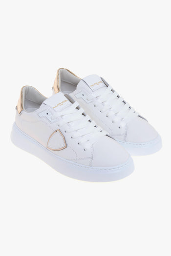 Sneaker Temple in pelle con talloncino effetto specchiato - 2