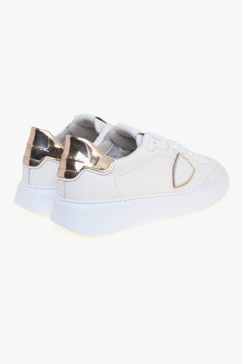 Sneaker Temple in pelle con talloncino effetto specchiato - 3