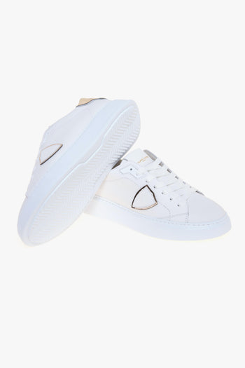 Sneaker Temple in pelle con talloncino effetto specchiato - 4