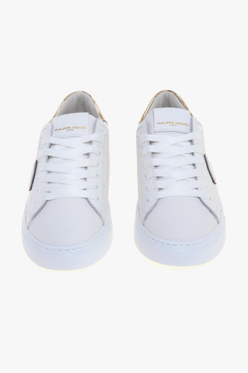 Sneaker Temple in pelle con talloncino effetto specchiato - 5