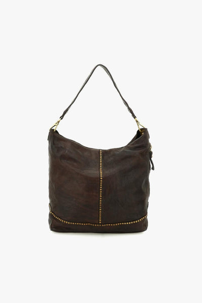 Borsa a spalla Manuela in pelle con borchie