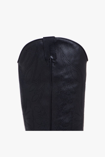 Stivale texano in pelle ricami - 4