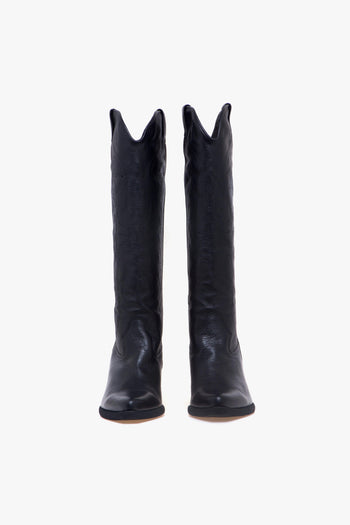 Stivale texano in pelle ricami - 5