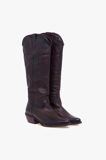 Stivale texano in pelle ricami - 2