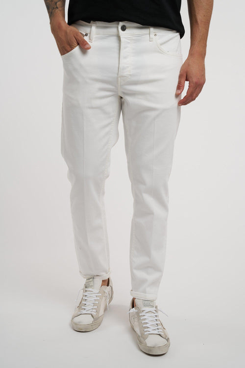 Pantalone in denim bianco - tapperd fit