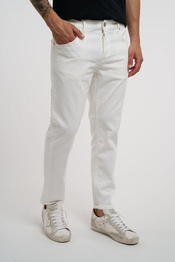 Pantalone in denim bianco - tapperd fit - 3