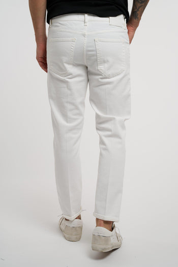 Pantalone in denim bianco - tapperd fit - 4