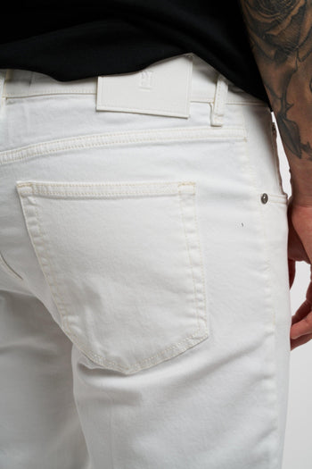 Pantalone in denim bianco - tapperd fit - 5