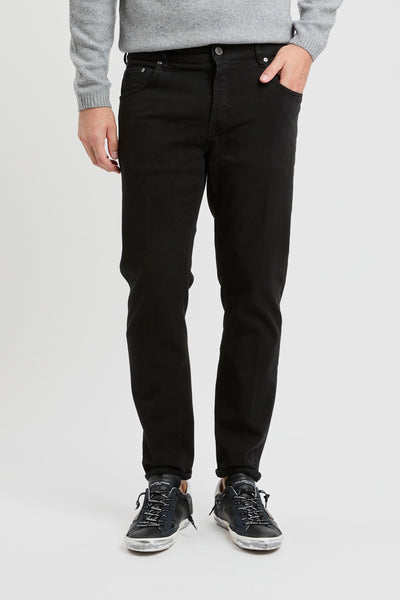 Jeans tinta unita in cotone elasticizzato