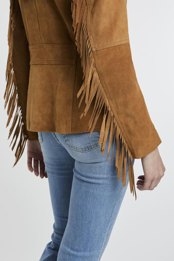 Giubbotto in suede con frange - 7