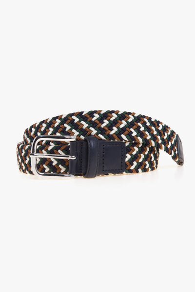 Cintura "Mississipi" in tessuto treccia elasticizzata multicolor