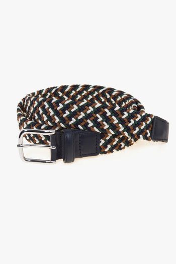 Cintura "Mississipi" in tessuto treccia elasticizzata multicolor - 2