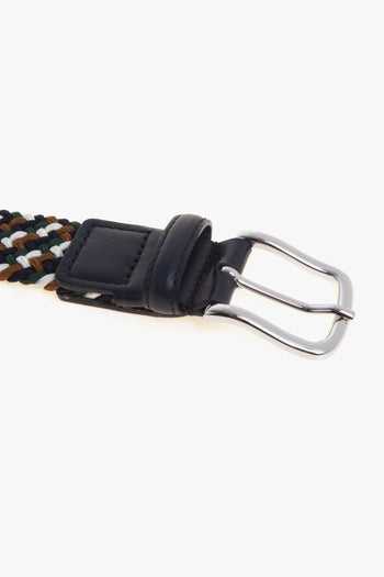 Cintura "Mississipi" in tessuto treccia elasticizzata multicolor - 4