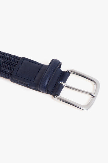 Cintura "Rio" in pelle elasticizzata intrecciata - 3