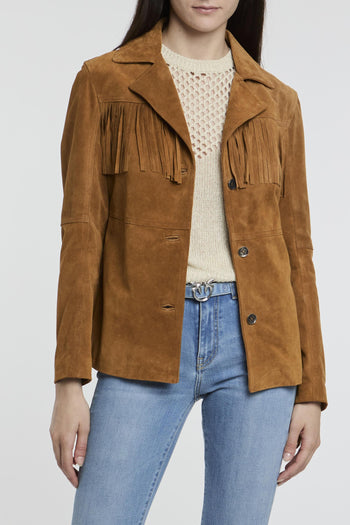 Giubbotto in suede con frange - 2
