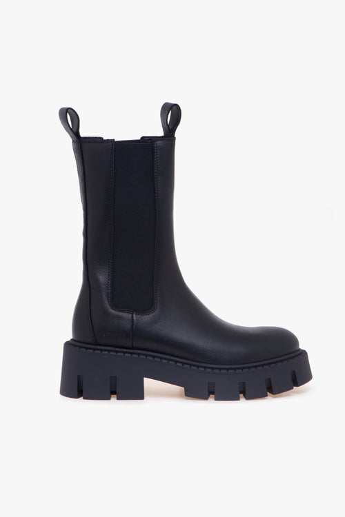 Chelsea boot in pelle con maxi platform