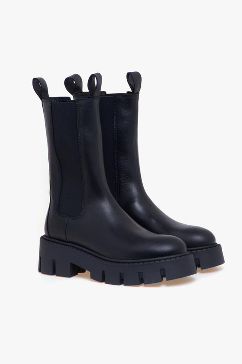 Chelsea boot in pelle con maxi platform - 2